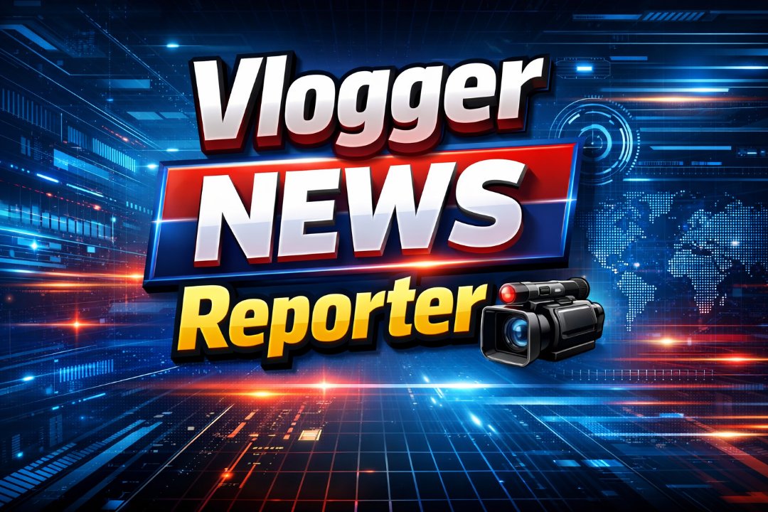 Vlogger news reporter
